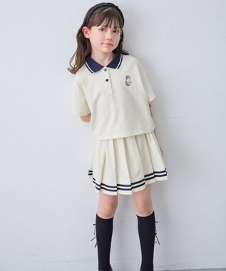 ANY KIDS 【洗濯機可能/吸汗速乾】ドライタッチ プリーツスカパン エクリュ