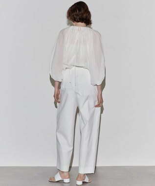 NAVE 【Nave　洗える】ボリュームボイル ブラウス ホワイト系