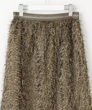 自由区 L 【カタログ掲載】フェザージャカード スカート カーキ