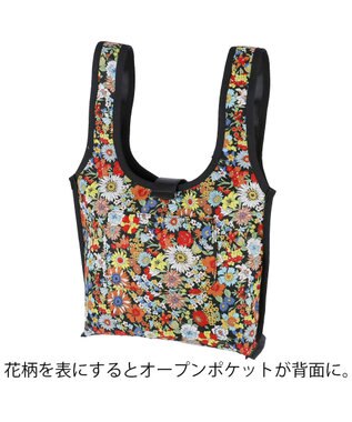 tsumori chisato CARRY リバーシブルラム レジレザーバッグ ハンドバッグ 手提げバッグ Lサイズ ブラック
