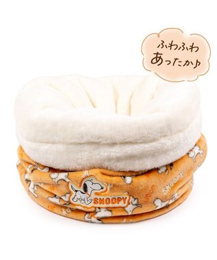 PET PARADISE スヌーピー 遠赤外線 筒型 寝袋 《てくてく》 Ｓ オレンジ