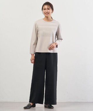 J.PRESS LADIES アモーレポンチ レース カットソー グレージュ系