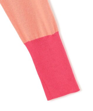 BEIGE， 【洗える】BURNET / カラーミックスVネックトップス Nude×Salmon×Pink