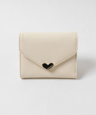 WEGO ハートレターミニウォレット オフホワイト