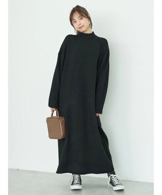 earth music&ecology ＦＬＵＦＦＹハイネックワンピース Black