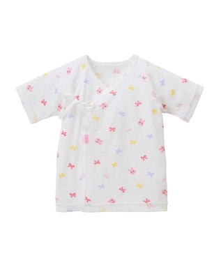 MIKI HOUSE HOT BISCUITS 【50-60cm】 フライス総柄短肌着