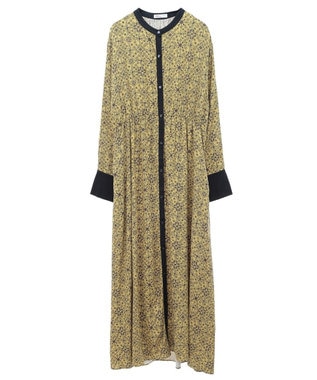 CRAFT STANDARD BOUTIQUE 総柄バイカラーワンピース Yellow