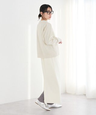 CRAFT STANDARD BOUTIQUE リングドットボタンカーディガン Ivory