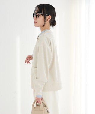 CRAFT STANDARD BOUTIQUE リングドットボタンカーディガン Ivory