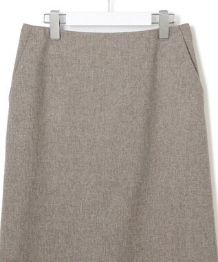 23区 【洗える】ウールライクカルゼ タイト スカート ダークブラウン系