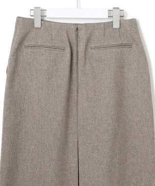 23区 S 【洗える】ウールライクカルゼ タイト スカート ダークブラウン系