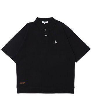 WEGO 【ユニセックス着用ITEM/MLサイズ展開】別注USPOLO　ヘビーウェイトポロT ブラック