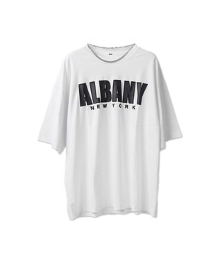 WEGO 【ユニセックス着用ITEM/ネックレス付き】アクセ付きグラフィックT（S） ホワイトその他