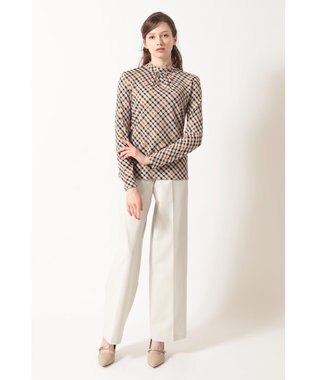 DAKS ファインメリノ ハイネックカットソー ハウスチェック