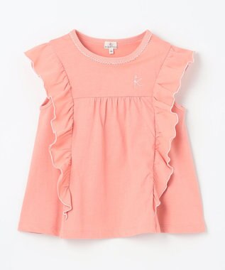 組曲 KIDS 【110-140㎝】フリフリフリル チュニック アプリコット系