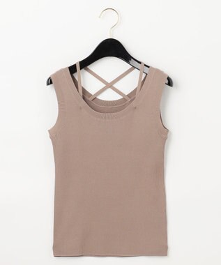 GRACE CONTINENTAL リブタンクニットトップ