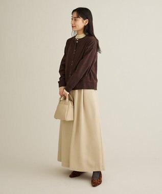CRAFT STANDARD BOUTIQUE リングドットボタンカーディガン Brown