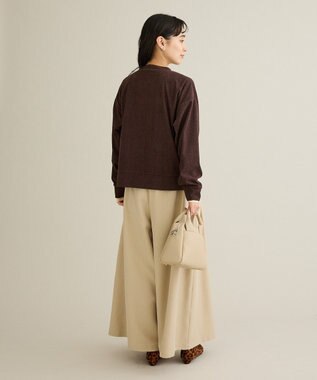 CRAFT STANDARD BOUTIQUE リングドットボタンカーディガン Brown
