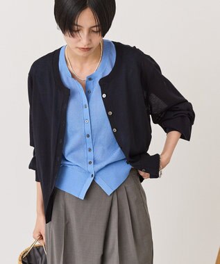 AMERICAN HOLIC 【2SET・接触冷感】カーディガン+ノースリーブニット Navy