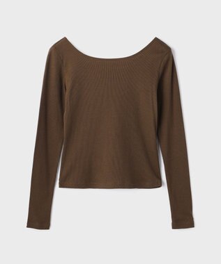 GRACE CONTINENTAL ウ－ルコットンテレコトップ ブラウン