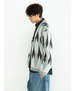 CRAFT STANDARD BOUTIQUE 【男女兼用】アーガイル柄カーディガン2 Green