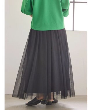 AMERICAN HOLIC チュールギャザースカート Black