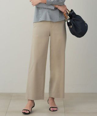 セルロースリネンストレッチ セミワイド パンツ