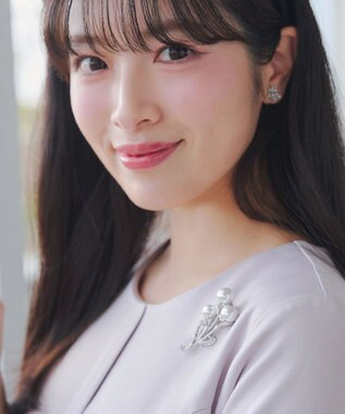 Tiaclasse パールリーフブランチブローチ シルバー