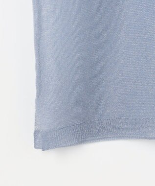 ANY SIS L 【洗える】シアー ニットT ブルー