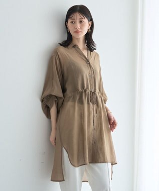 YECCA VECCA シアー2way袖バルーンチュニック