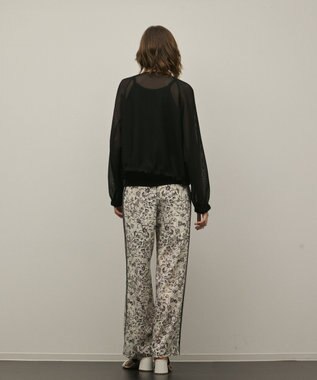 GRACE CONTINENTAL ノーカラーカラミブルゾン ブラック