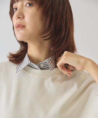 AMERICAN HOLIC バックギャザー裏毛スウェット Ivory