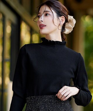 Tiaclasse パール付きオーガンジーシュシュ ベージュ