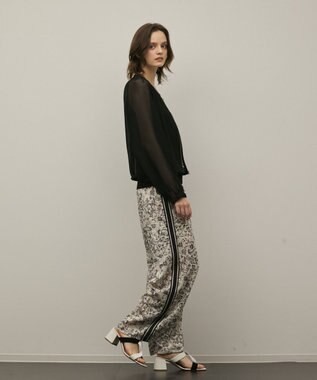 GRACE CONTINENTAL ノーカラーカラミブルゾン ブラック