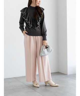 Te chichi ラッフルフリルニット チャコールグレー