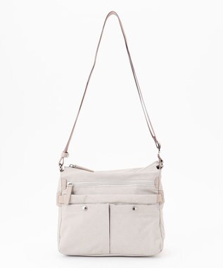 LA BAGAGERIE モノグラム　スクエアナイロンショルダー　Sサイズ アイボリー