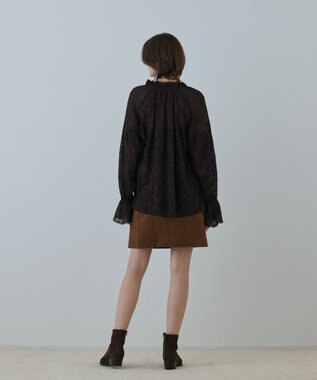GRACE CONTINENTAL ヨウリュウembカフタンブラウス ブラウン