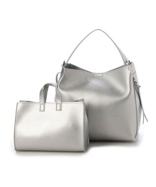 UNBILLION カシュカシュ cachecache / ミニトート付サイドポケット2wayトーバッグ シルバー