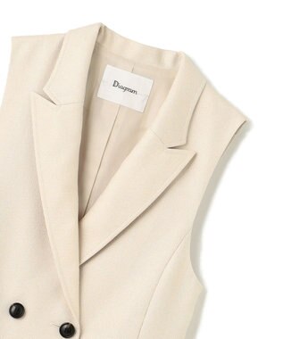 GRACE CONTINENTAL バックフリルベスト ベージュ