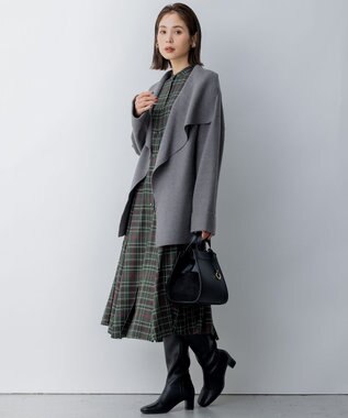 組曲 L シアーツイルチェック ワンピース グリーン系9