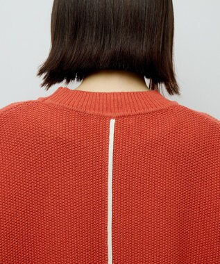 Green Parks かのこ編モックネックニットプルオーバー Orange