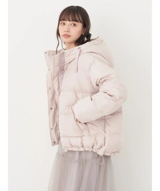 earth music&ecology フーディー中綿ブルゾン Beige