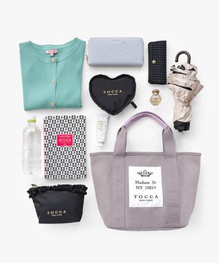 TOCCA 【WEB＆一部店舗限定】TOCCA AVENUE CANVAS TOTE キャンバス トートバッグ ライトグレー系