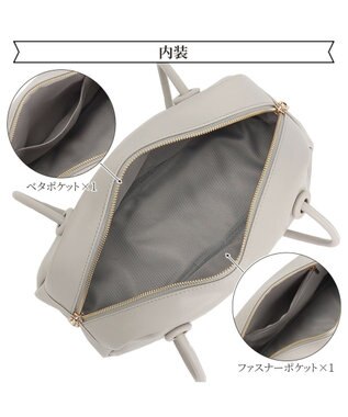 ACE BAGS & LUGGAGE JEWELNA by Jewelna Rose ミニボストンバッグ 11835 ライトグレー