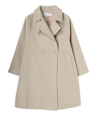 Green Parks ビーバー調テーラードカラーコート Cream