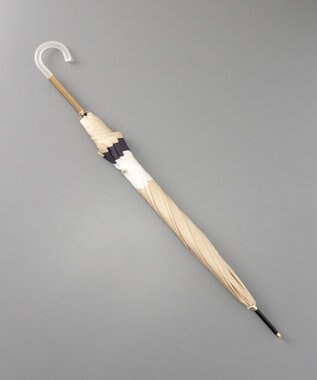 AURORA JILL STUART ジル スチュアート バイカラー柄 ジャンプ式耐風雨傘（長傘） ベージュ