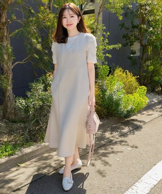 Feroux 【洗える】パワショル トップス ホワイト系