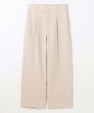 ANY L 【洗濯機可/ストレッチ/ウエストゴム/セットアップ可】イージーケアワイドパンツ ベージュ