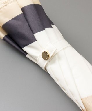 AURORA JILL STUART ジル スチュアート バイカラー柄 ジャンプ式耐風雨傘（長傘） ベージュ