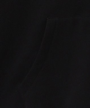 WEGO 【ユニセックス着用ITEM/裏起毛/SMLサイズ展開】リラックスフィットバックロゴジップパーカー ブラック